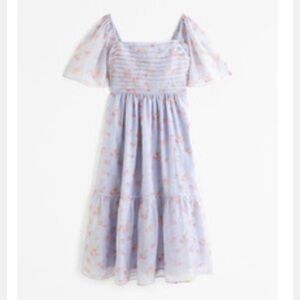 Abercrombie Floral Dress in Blue and Pink